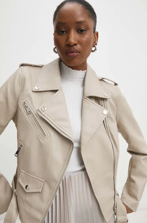 Answear Lab giacca da motociclista donna colore beige