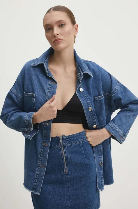 Джинсова куртка Answear Lab жіноча перехідна oversize