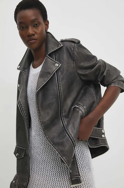 Куртка Answear Lab жіноча колір коричневий перехідна