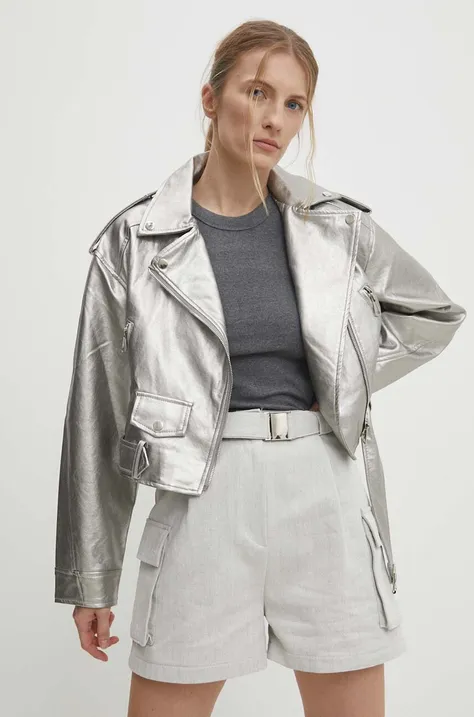 Куртка Answear Lab жіноча колір срібний перехідна oversize