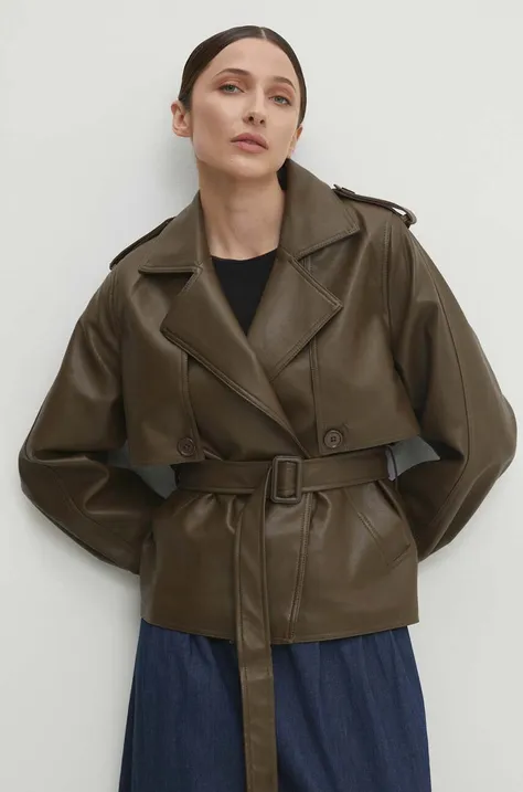 Куртка Answear Lab женская цвет коричневый переходная