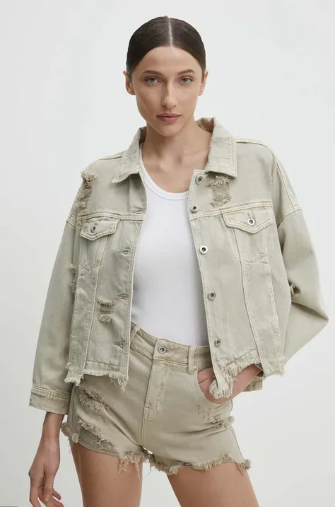 Answear Lab giacca di jeans donna colore beige