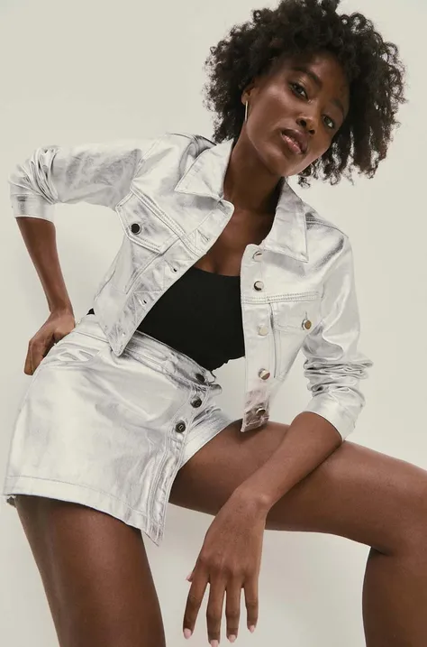 Куртка Answear Lab жіноча колір срібний перехідна