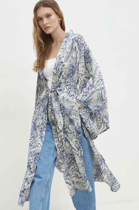 Kimono Answear Lab béžová farba, vzorovaná