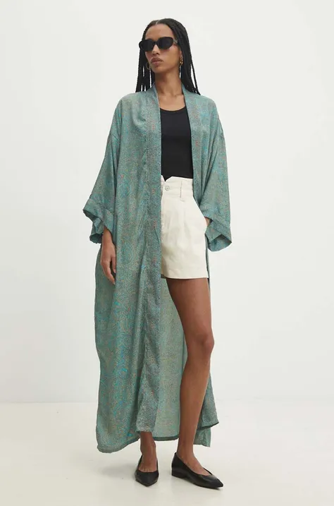 Kimono Answear Lab zelená farba, vzorovaná