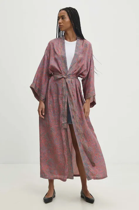 Kimono Answear Lab boja: ružičasta, s uzorkom