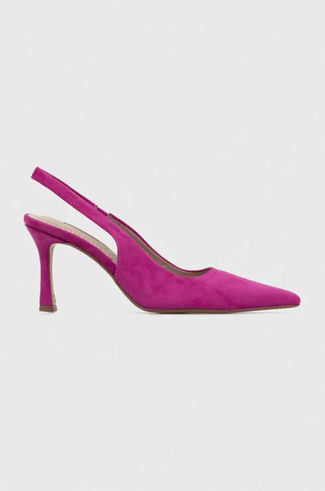 Answear Lab pantofi cu toc culoarea roz