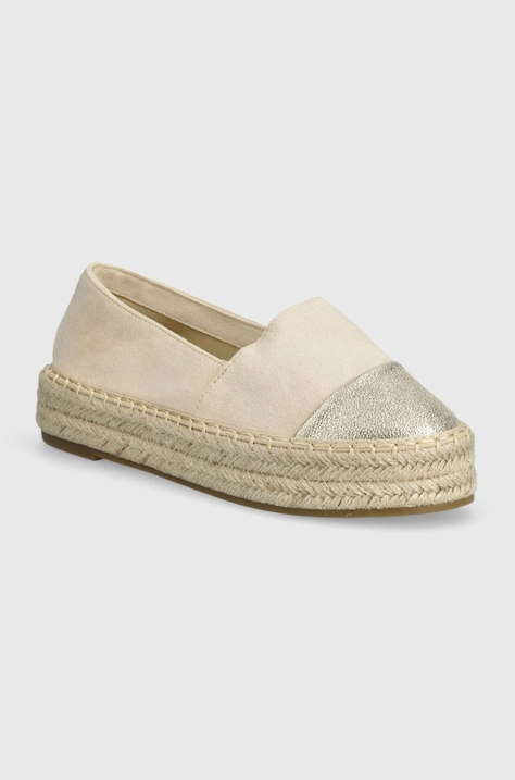 Answear Lab espadrilles bézs, platformos