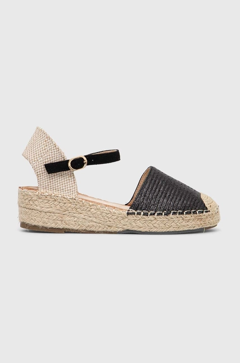 Espadrilky Answear Lab černá barva, na platformě