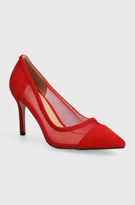 Замшеві туфлі Answear Lab колір червоний