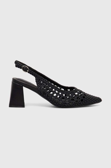 Answear Lab pumps culoarea negru, cu toc drept, cu toc deschis