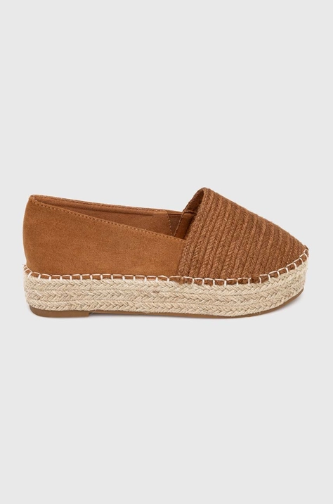 Espadrilky Answear Lab hnedá farba, na platforme