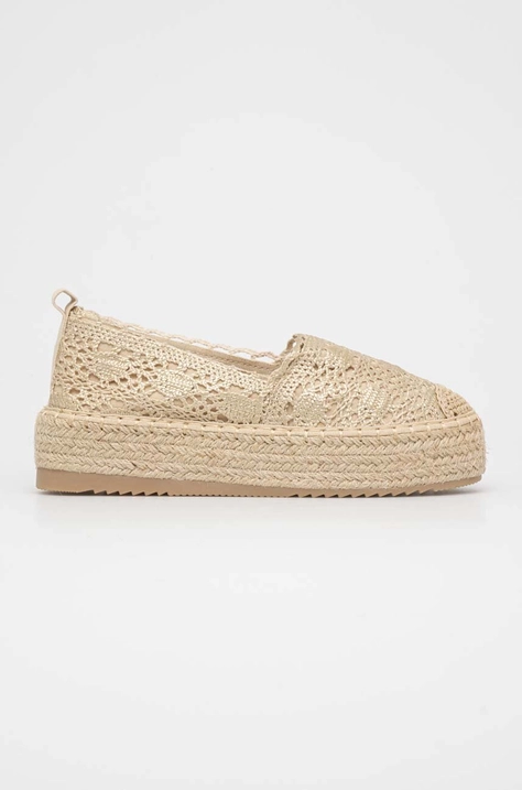 Espadrilky Answear Lab zlatá farba, na platforme