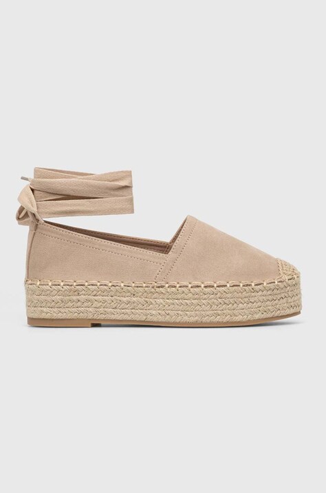 Espadrilky Answear.LAB béžová farba, na platforme