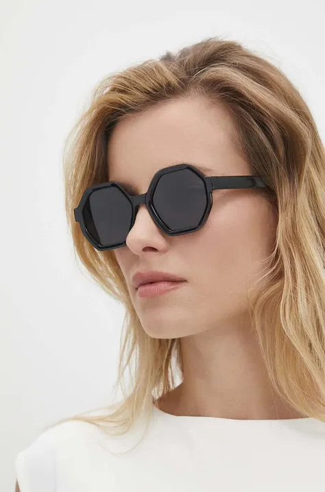Сонцезахисні окуляри Answear Lab Z POLARYZACJĄ жіночі колір чорний