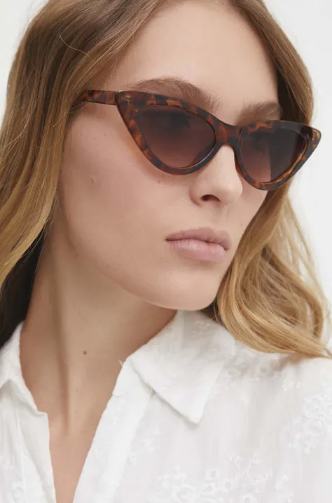 Сонцезахисні окуляри Answear Lab жіночі колір коричневий