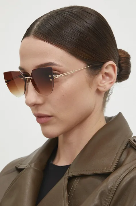 Солнцезащитные очки Answear Lab женские цвет коричневый