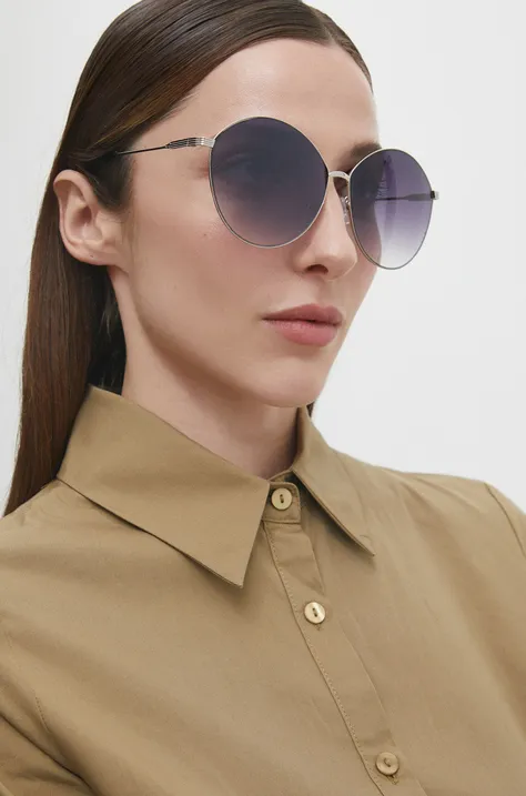 Slnečné okuliare Answear Lab dámske, strieborná farba