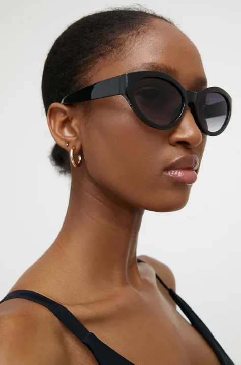 Slnečné okuliare Answear Lab dámske, čierna farba