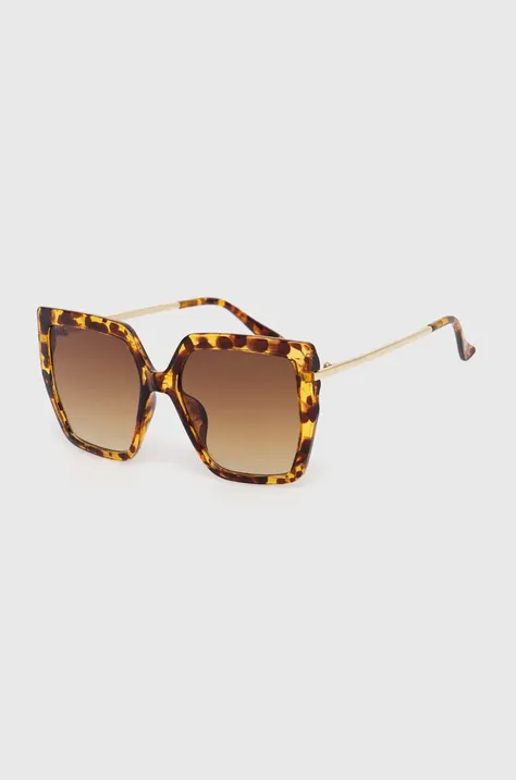 Answear Lab okulary przeciwsłoneczne damskie kolor brązowy