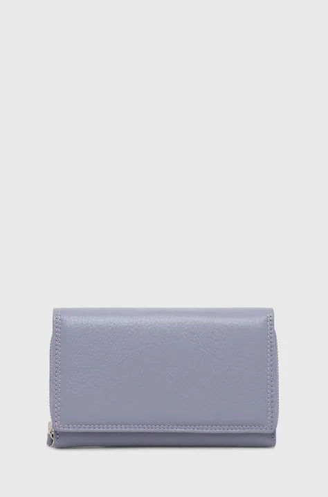 Кожаный кошелек Answear Lab женский цвет фиолетовый