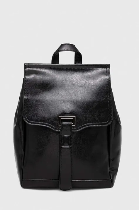 Шкіряний рюкзак Answear Lab жіночий колір чорний малий однотонний