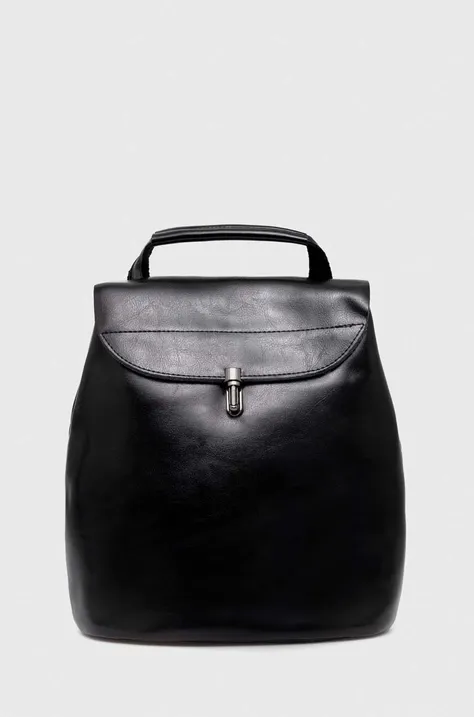 Kožni ruksak Answear Lab za žene, boja: crna, mali, bez uzorka