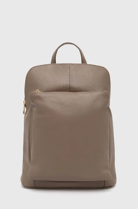 Кожаный рюкзак Answear Lab женский цвет бежевый маленький однотонный