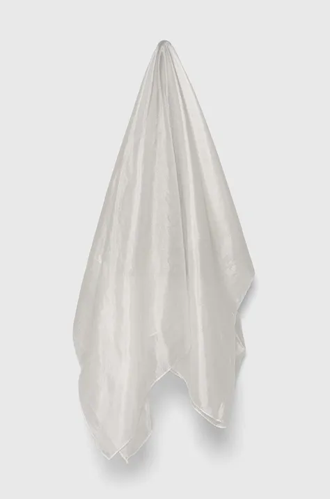 Шовкова шаль Answear Lab колір білий однотонний