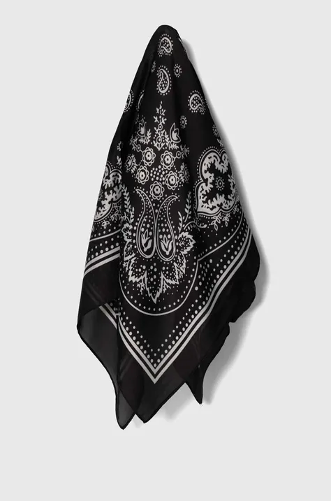Marama sa svilom Answear Lab boja: crna, s uzorkom