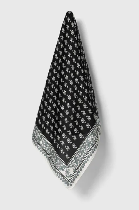 Answear Lab selyemkendő fekete, mintás