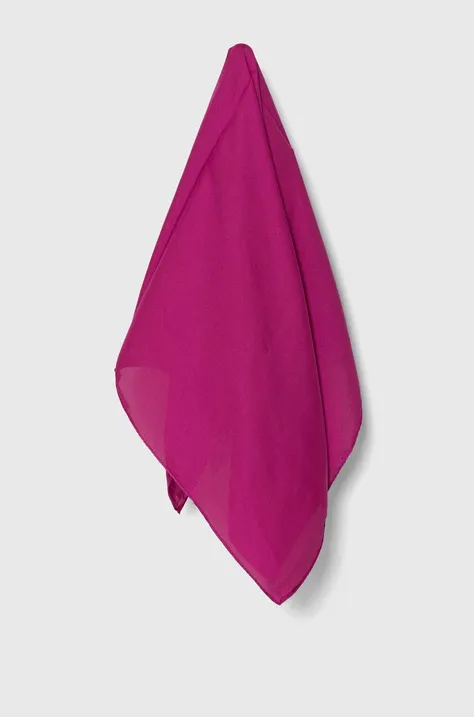 Šátek s hedvábím Answear Lab růžová barva