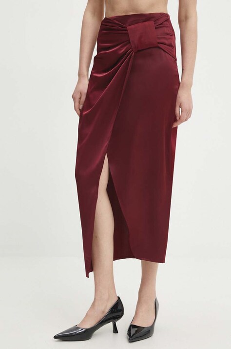 Answear Lab fustă culoarea bordo, maxi, creion