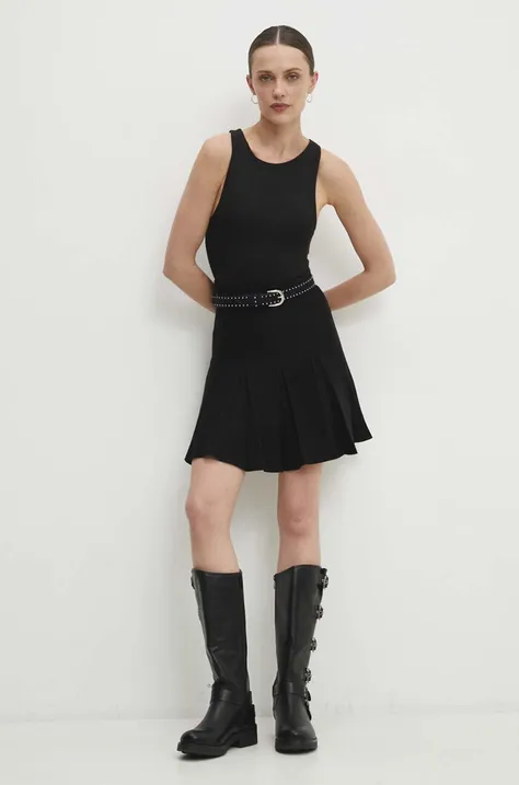 Sukňa Answear Lab čierna farba, mini, áčkový strih