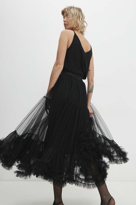 Answear Lab fustă culoarea negru, maxi, evazati