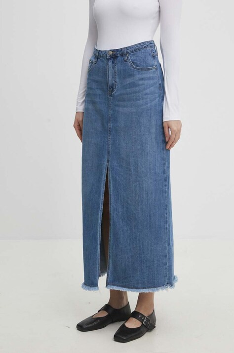 Джинсовая юбка Answear Lab maxi прямая