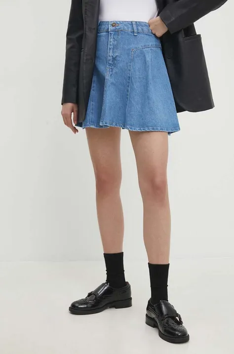 Džínová sukně Answear Lab mini, áčková