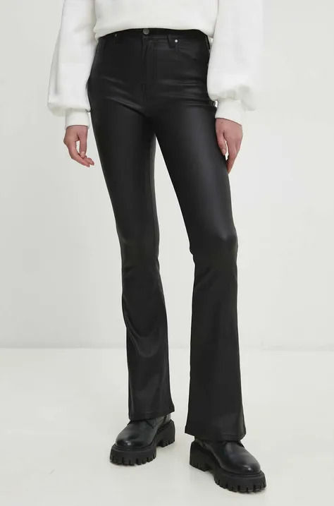 Answear Lab spodnie damskie kolor czarny dzwony medium waist
