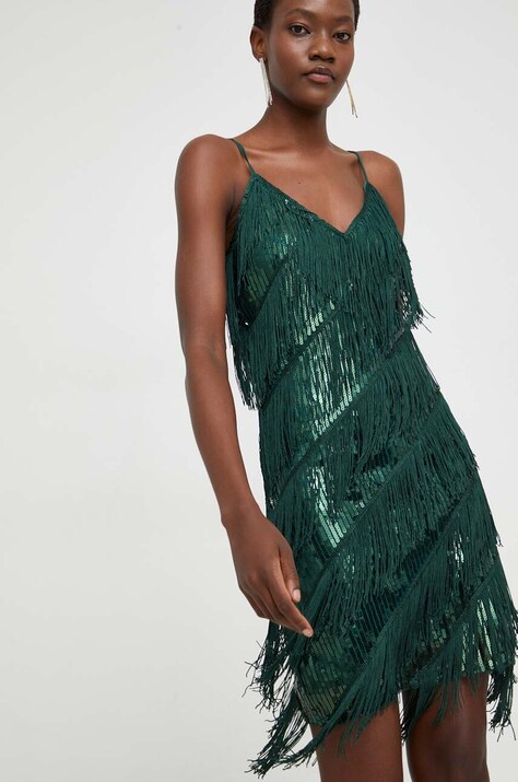 Answear Lab rochie culoarea verde, mini, dreaptă