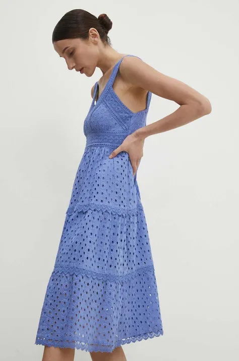 Бавовняна сукня Answear Lab mini розкльошена
