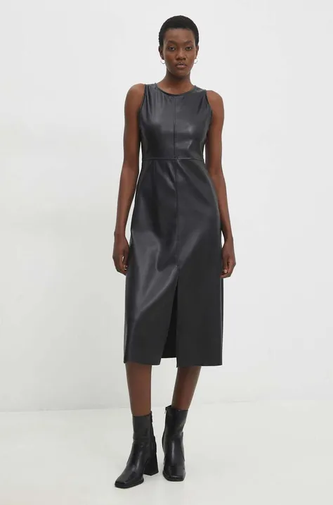 Сукня Answear Lab колір чорний midi розкльошена
