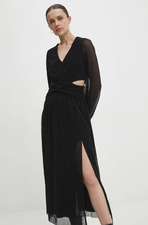 Answear Lab rochie culoarea negru, maxi, evazati