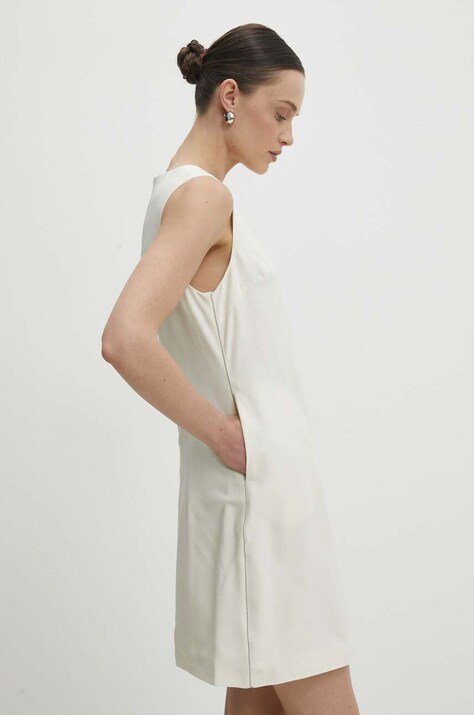Answear Lab rochie culoarea bej, mini, dreaptă