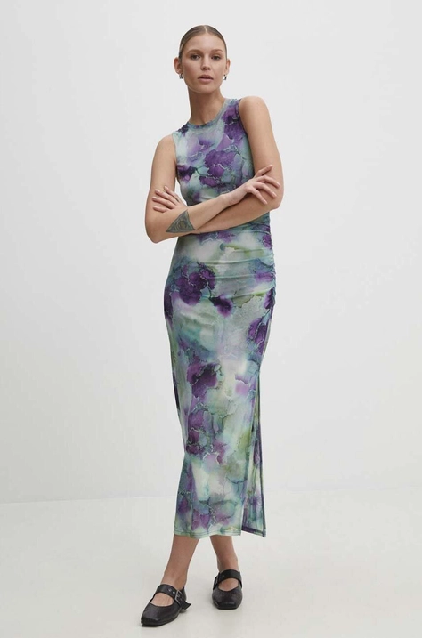 Answear Lab rochie culoarea violet, maxi, mulata