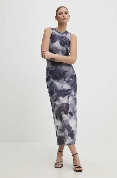 Сукня Answear Lab колір сірий maxi облягаюча