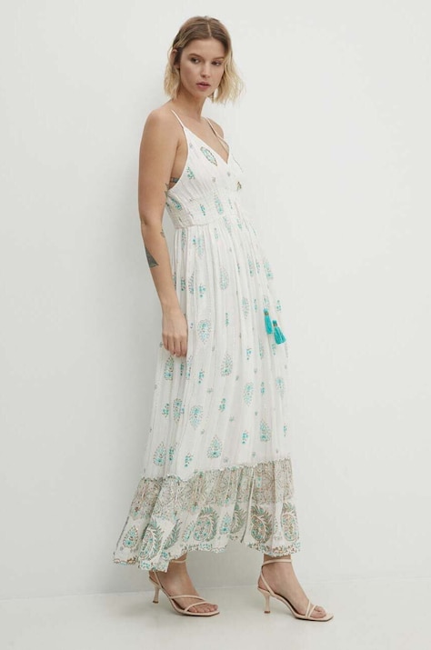 Answear Lab rochie culoarea turcoaz, maxi, evazată
