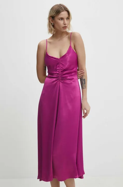 Платье Answear Lab цвет розовый maxi прямая