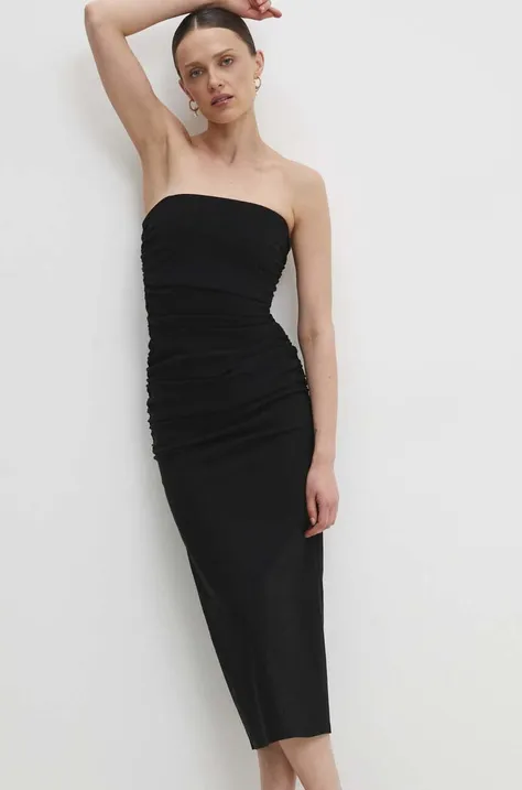 Answear Lab ruha fekete, mini, testhezálló