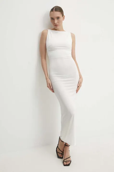 Сукня Answear Lab колір білий maxi облягаюча