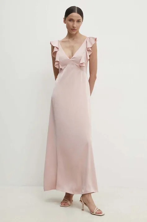 Answear Lab ruha rózsaszín, maxi, harang alakú